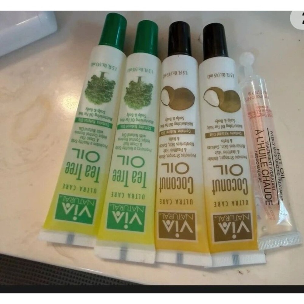 Lot x5  Via Natural Tea Tree Coconut Hair Oil